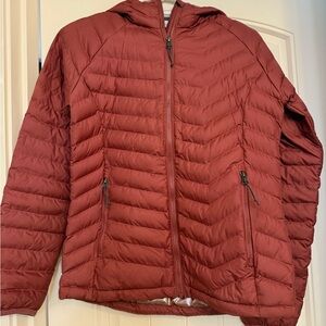 Columbia Women’s Powder Lite Hooded Jacket Sz M in Beetroot